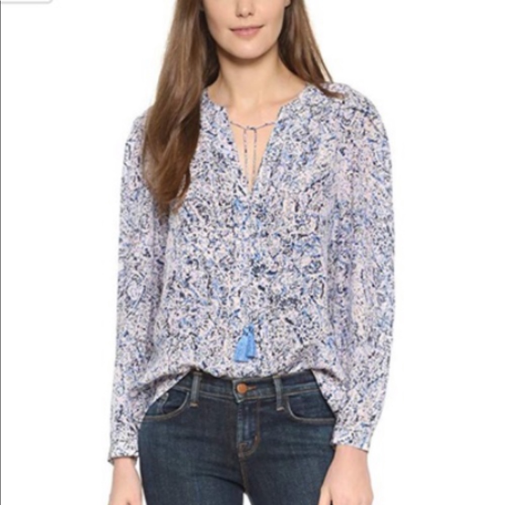 Rebecca Taylor Silk Floral Paisley L/S Tunic